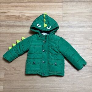 Little Me Green Dinosaur Hooded Jacket 18 M